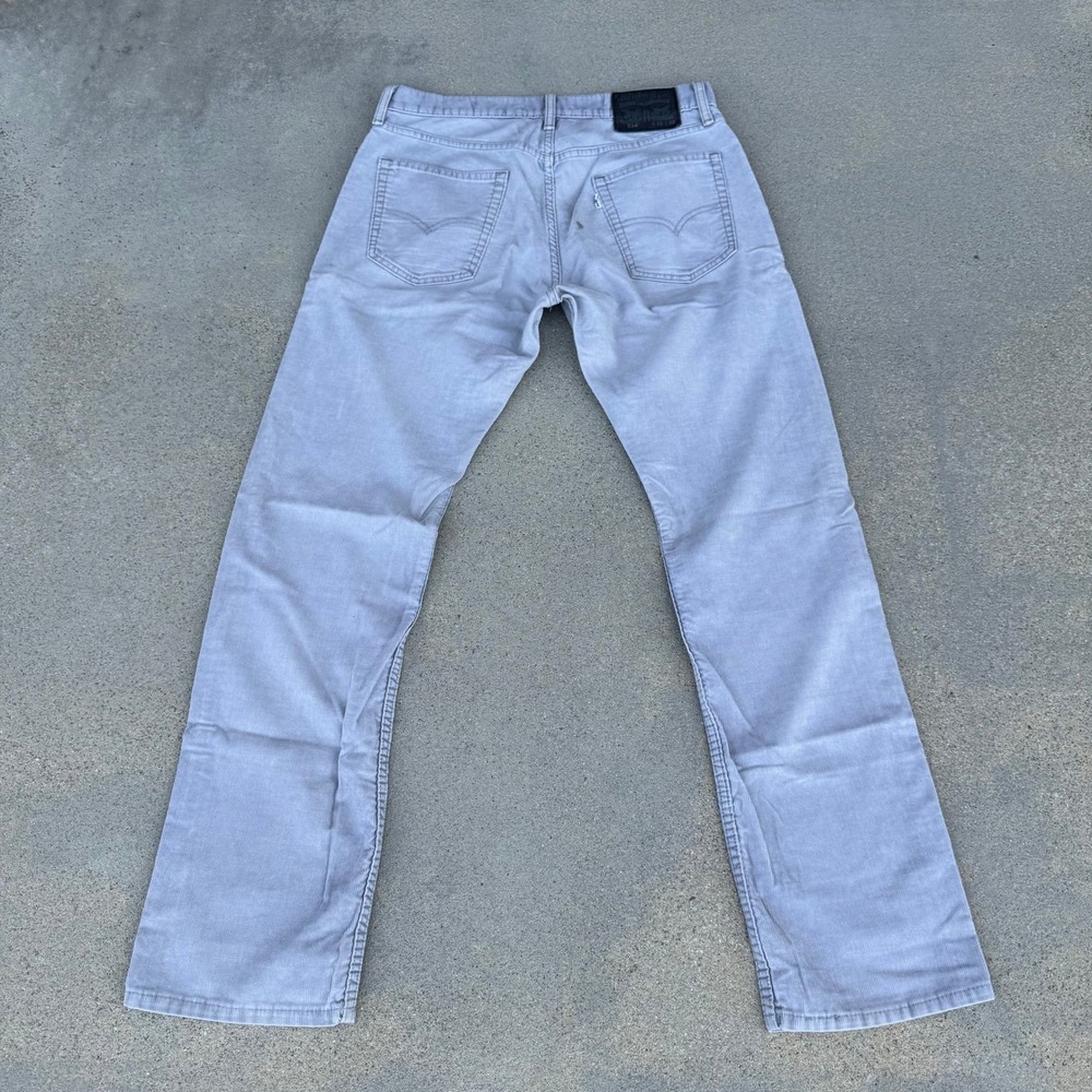 Levi's 514 Corduroy Pants Light Gray Men's 32x32 Straight Fit‎ Casual - Picture 5 of 8